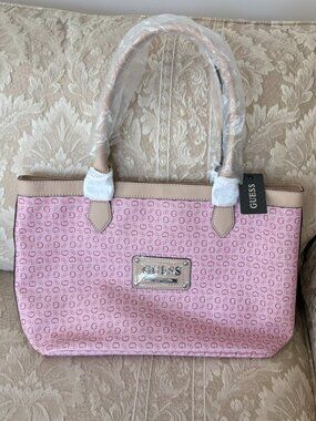 🌸 Guess Logo Tote Handbag Shoulder Bag Purse - NWT Designer Carryall 🌸